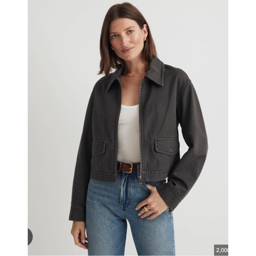 Cropped Utilitarian Jacket in (Re)generative Chino